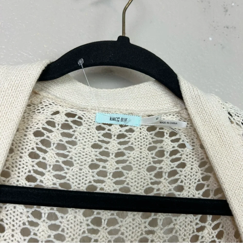 Kimchi Blue Cream Open-Knit Cardigan‎